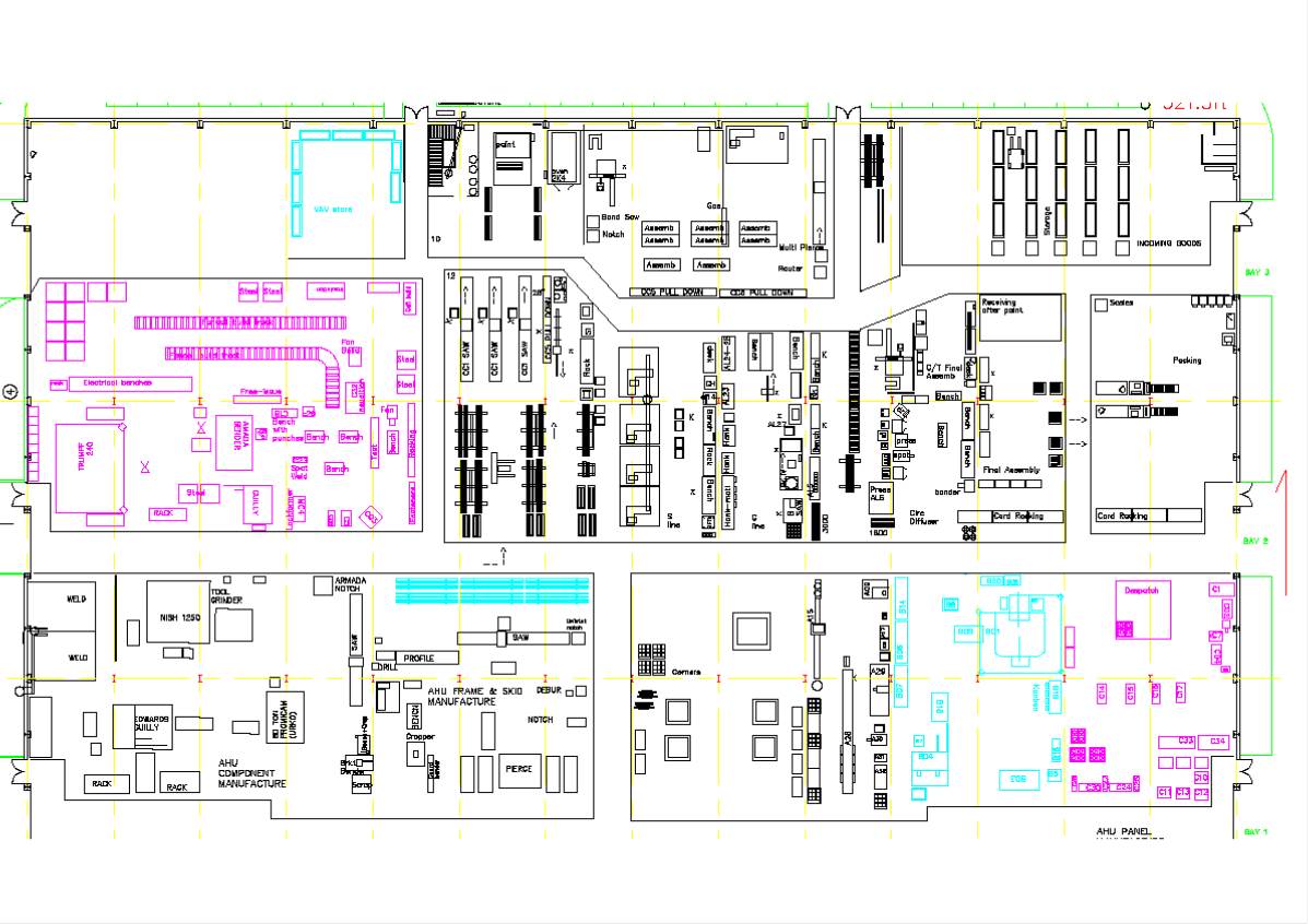 LEAN Factory Floor Layout Designers AutoCAD Floor Layout Engineers uk